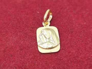 ZŁOTY MEDALIK MATKA BOSKA 0,99G PR.585 14K