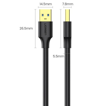 Кабель Ugreen USB-A папа 3.0 5 Гбит/с 3 м