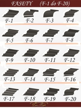F-15 80x80mm, listwa przysufitowa, sztukateria