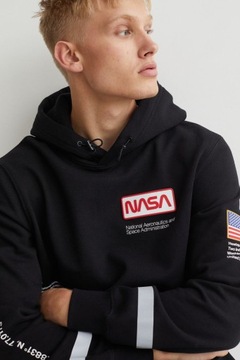 H&M ŚLICZNA BLUZA Z KAPTUREM NASA S OSTATNIA