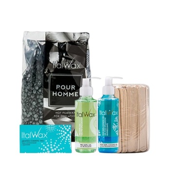 ITALWAX ZESTAW TWARDY WOSK DEPILACJA 2X ŻEL GRATIS