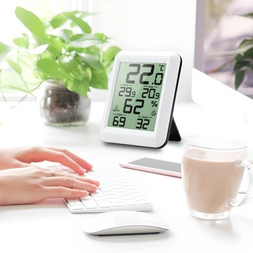 КОМНАТНЫЙ ТЕРМОМЕТР ПОГОДНАЯ СТАНЦИЯ ЦИФРОВОЙ ГИГРОМЕТР ЖК-дисплей ИЗМЕРЕНИЕ ВЛАЖНОСТИ