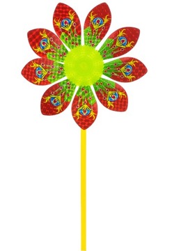 ВЕТРЯНАЯ МЕЛЬНИЦА ЦВЕТНАЯ ИГРУШКА 35 СМ 1 ШТ.