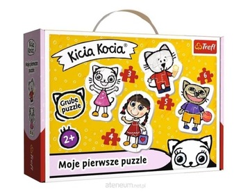 TREFL Puzzle Baby Classic - Wesoła Kicia Kocia - pierwsze puzzle wiek 2+