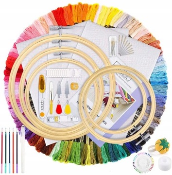 100 nici haft Zestaw DIY do Haftowania Wyszywania