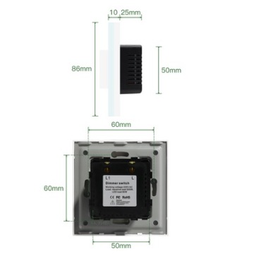 МЕХАНИЧЕСКИЙ ДИММЕР КЛАССИЧЕСКИЙ ПОВОРОТНЫЙ СТЕКЛЯННЫЙ ПЕРЕКЛЮЧАТЕЛЬ