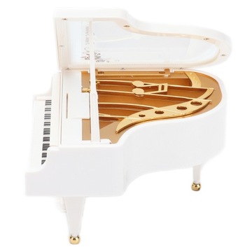 POZYTYWKA FIGURKA FORTEPIAN KREMOWY 13x12.5CM BIAŁY