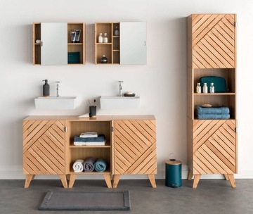 ШКАФ ДЛЯ ВАННОЙ С ПОЛКАМИ и зеркалом 55 х 45