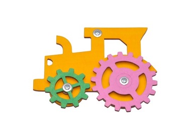 KOLOROWY TRAKTOR ELEMENT DO TABLICY SENSORYCZNEJ