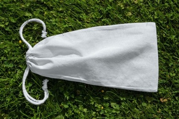 WORECZEK BAWEŁNIANY 17x48 cm BIAŁY 145g OPAKOWANIE na Drobiazgi Prezenty