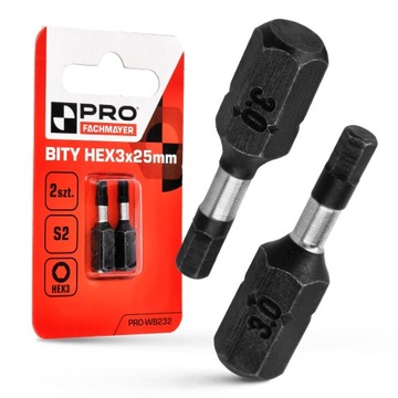 KOŃCÓWKI UDAROWE BIT UDAROWY BITY DO WKRĘTARKI MOCNE HEX3 25 MM