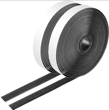 RZEP Z KLEJEM TAŚMA RZEPOWA SAMOPRZYLEPNY 25mb x 2, 20mm ,KOMPLET CZARNY