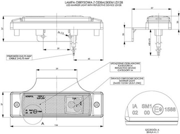 СВЕТОДИОДНЫЙ БОКОВОЙ ГАБАРИТНЫЙ ФОНАРЬ KRONE WIELTON Отражатель