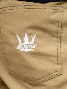 Spodnie MĘSKIE Bojówki MATERIAŁOWE RIPSTOP CARGO JOGGER JIGGA WEAR BEŻOWE M