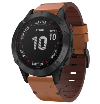 Skórzany Pasek do Garmin Fenix 3 5X 6X Pro - SKÓRA
