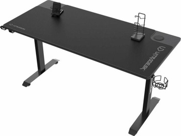 Biurko gamingowe Ultradesk MOMENTUM Gracza Czarne
