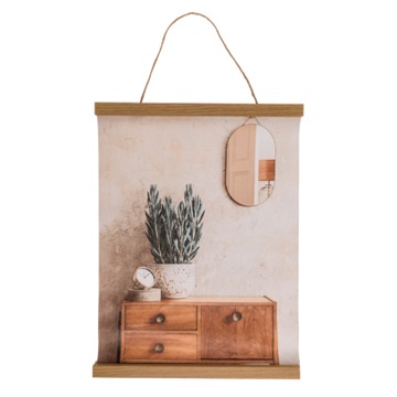 Out of the Blue Magnetic Wooden Poster Hanger for