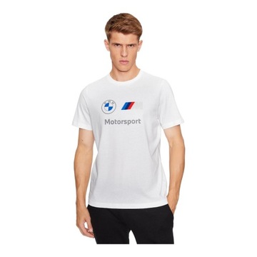 PUMA KOSZULKA MĘSKA T-SHIRT BMW MMS ESS LOGO TEE BIAŁA r.M