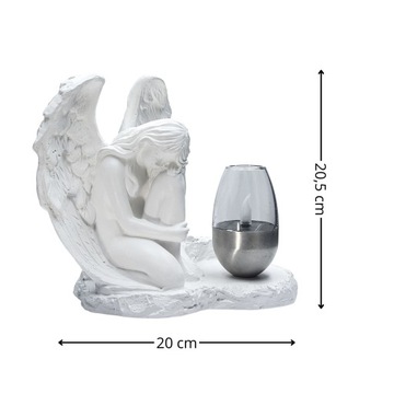 СЕРАЯ ГИПСОВАЯ ФИГУРКА Гробница СОЛНЕЧНАЯ СВЕТОДИОДНАЯ ЛАМПА