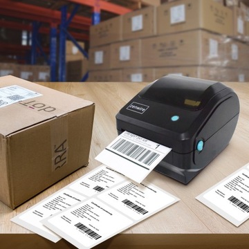 Mini Drukarka Termiczna Etykiet Kurierskich Samoprzylepnych USB 10x15 cm