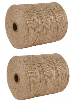 SZNUREK JUTOWY Pakowy NATURALNY Ozdobny 2mm 2000g