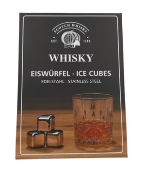 Metalowe kostki lodu do whisky drinków napojów