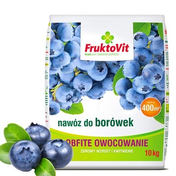 NAWÓZ DO BORÓWEK KWAŚNOLUBNYCH NA 400 m2 FRUKTOVIT 10 KG