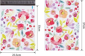 курьерская фольга фольга 25,5см х 37см + 4 см ЦВЕТЫ ПАСТЕЛЬ 100 шт.