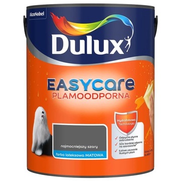 Dulux EasyCare Farba Najmocniejszy Szary Mat 5L