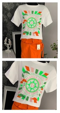 БЛУЗКА OVERSIZE UNI Принт зеленый