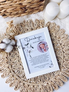 PODZIĘKOWANIE DLA CHRZESTNYCH zdjęcie ramka 18x13