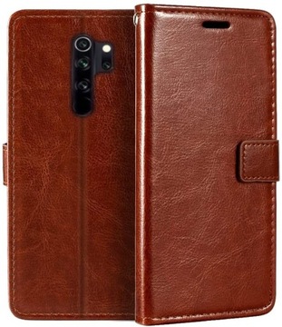 SKÓRZANE ETUI PORTFEL KABURA do XIAOMI REDMI NOTE 8 PRO +SZKŁO 9H