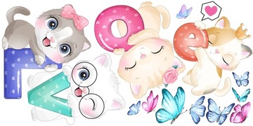 наклейки стикер стены для детей поляна