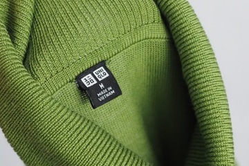 Uniqlo Sweter-Golf-100%Wełna-zielony M 38