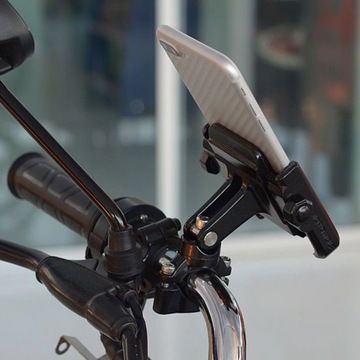ДЕРЖАТЕЛЬ ДЛЯ МОТОТЕЛЕФОНА 4,5-7 ДЮЙМОВ MOTOWOLF АЛЮМИНИЕВЫЙ