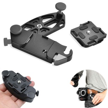 ДЕРЖАТЕЛЬ КАМЕРЫ ДЛЯ РЕМЕНИ РЮКЗАК С ЗАМКОМ, ЧЕРНЫЙ