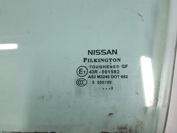 NISSAN QASHQAI I 13R J10 +2 SKLO (OKNO) DVEŘE LEVÝ PŘEDNÍ