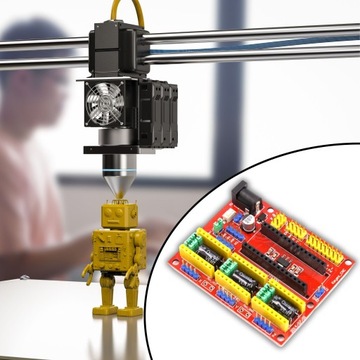 МОДУЛЬ SHIELD CNC V4 3D-КОНТРОЛЛЕР ДЛЯ СОЗДАНИЯ ФРЕЗЕРНОГО СТАНКА 3D-ПЕЧАТЬ, СОВМЕСТИМАЯ С UNO