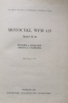 Мотоцикл WFM 125 Model M 06 - инструкция по эксплуатации