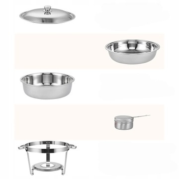 ПОДОГРЕВАТЕЛЬ ГАСТРОНОМИЧЕСКИЙ круглый, 6 Л, СТАЛЬ