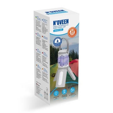 LAMPA owadobójcza LATARKA 2w1 NA OWADY KOMARY MUCHY ĆMY SKUTECZNA + GRATIS