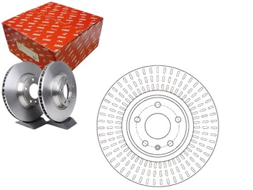 TARCZE HAMULCOWE 2SZT VW PRZÓD A4 A5 07- Q5 A6 09-