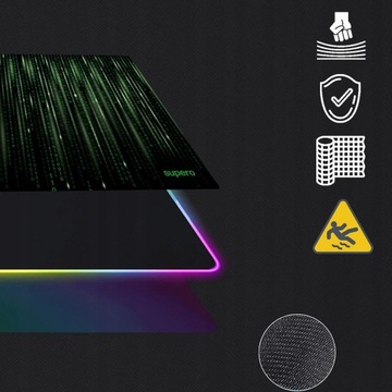 Коврик для игровой мыши XXL для настольного коврика со светодиодной подсветкой RGB
