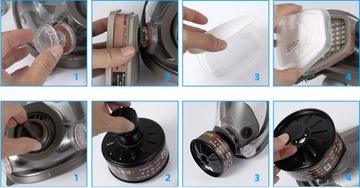 ПРОТИВОГ ПОЛНАЯ МАСКА МАСКА ДЛЯ ПОКРАСКИ РЕСПИРАТОР 6800 ПРОТИВОПЫЛЕВАЯ МАСКА С ФИЛЬТРОМ