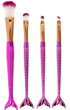 КИСТИ ДЛЯ МАКИЯЖА «РУСАЛОЧКА» НАБОР КИСТЕЙ ДЛЯ МАКИЯЖА, 4 шт.