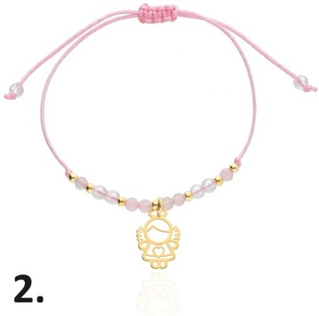 Браслет с ангелом, натуральные камни, ПРИЧАСТИЕ, КРЕЩЕНИЕ, ГРАВИВА