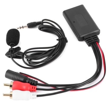 АДАПТЕР BLUETOOTH 5.0 ДЛЯ РАДИО AUX-МОДУЛЯ, 2x RCA МИКРОФОНА ДЛЯ ALPINE PIONEER