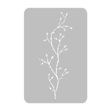 Szablon Malarski WIELOKROTNY M 43x64cm WZÓR Roślinny GAŁĄZKA Wierzby BAZIE