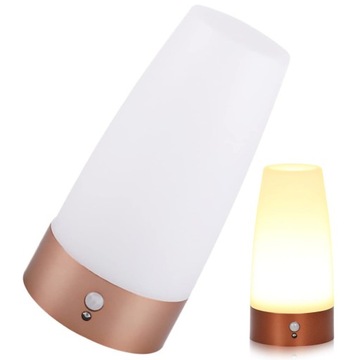 LAMPKA NOCNA LED NA BATERIE Z CZUJNIKIEM RUCHU DO SYPIALNI I SALONU