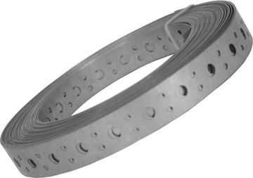 TAŚMA STALOWA MONTAŻOWA PERFOROWANA 25x0,6mm 25mb